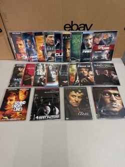 Lot of 21 DVD Movies Mixed Genres Drama Action Thriller In Sleeves Saves Space