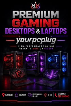 🔥 GAMING PCs & LAPTOPS $300–$2,000+ | CUSTOM BUILDS | YOURPCPLUG