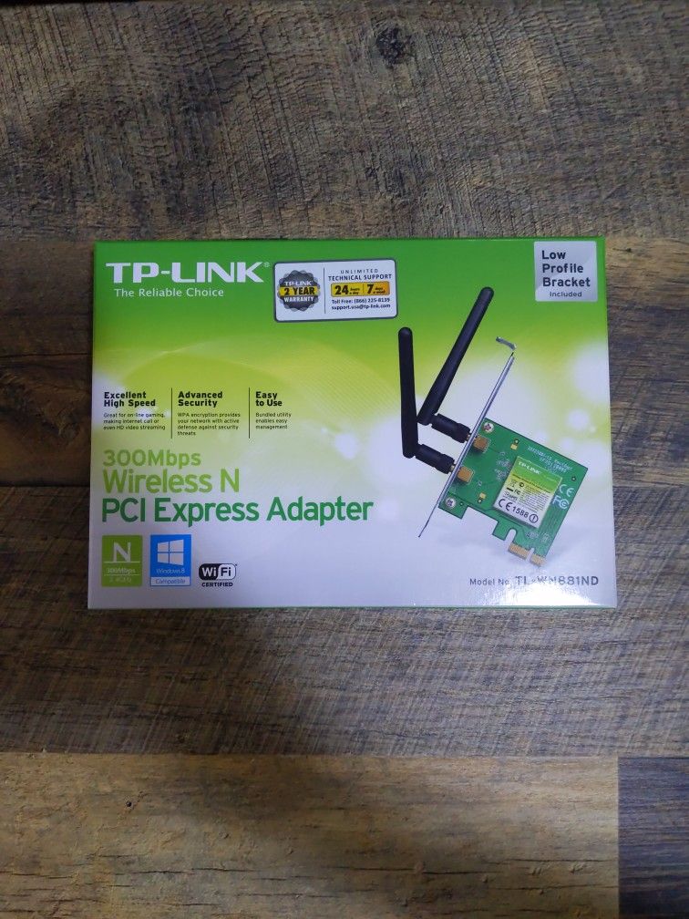 TP-LINK PCIE WiFi Adaptor (Wireless N, 300Mbps)
