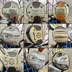 Vintage Ben Hogan Macgregor Knight Tech Taylormade Titleist Golf Clubs