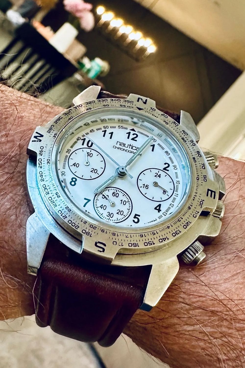 ⭐️ Vintage Nautica Chronograph Runs Great $65 Or Best Offer