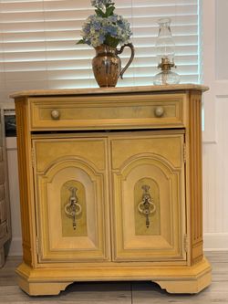 Vintage French Provincial Cabinet with Marble Top
