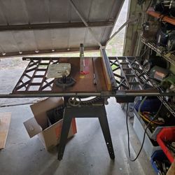 Old School Craftsman 10" belt drive tablesaw with micro adjustment fence