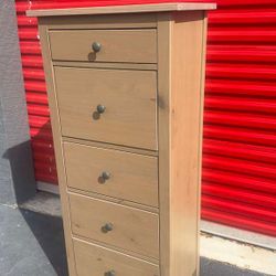 TALL WOOD 5-DRAWER CHEST / LINGERIE DRESSER – DELIVERY IS NEGOTIABLE