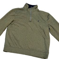 Nautica 1/4 Zip Sweater Pullover Sz S Men’s Green Excellent Condition