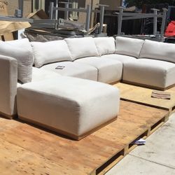 White 6 Piece fabric Modular 545