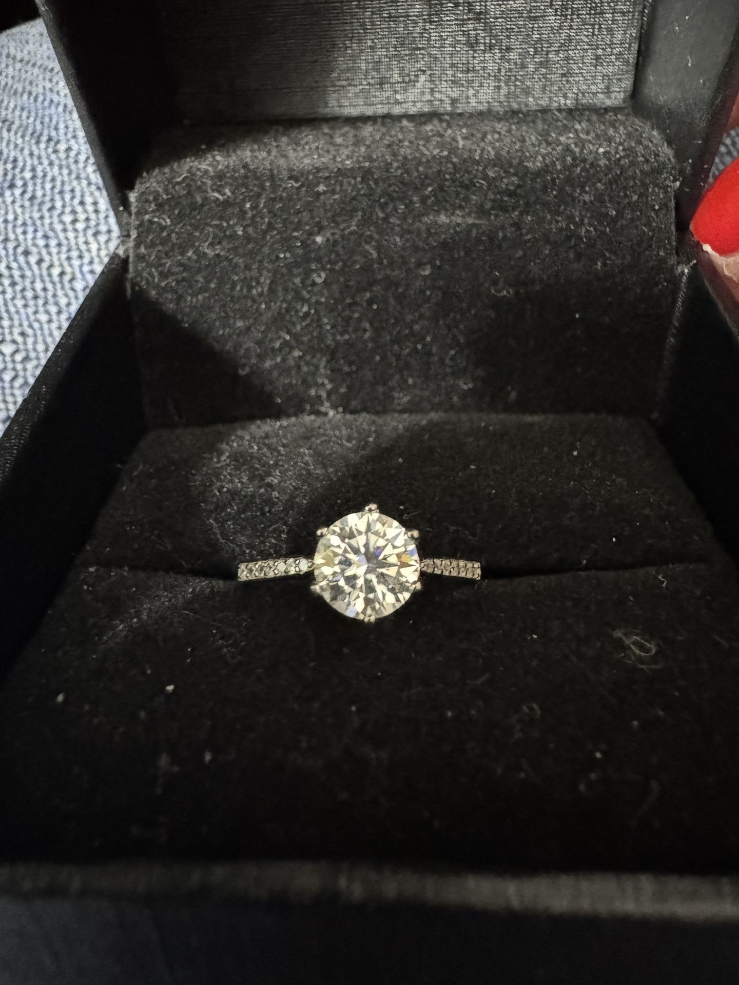 1 Carat Moissanite Silver Ring