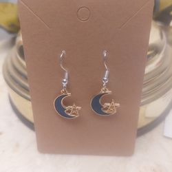 Moon And Star Earrings 