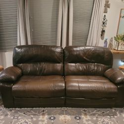 Brown leather Couches