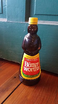 Vintage Mrs Butterworth's glass syrup bottle