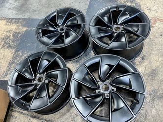 4x OEM 2025 Tesla Model 3 Performance 20" Warp Wheels Set WITH SENSORS 5X4.5