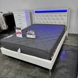 New Queen Bed Frame With Mattress 