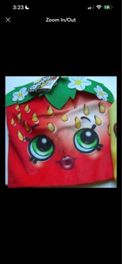 New Shopkins Girls Winter Hat BEANIE Red Strawberry Hat Halloween