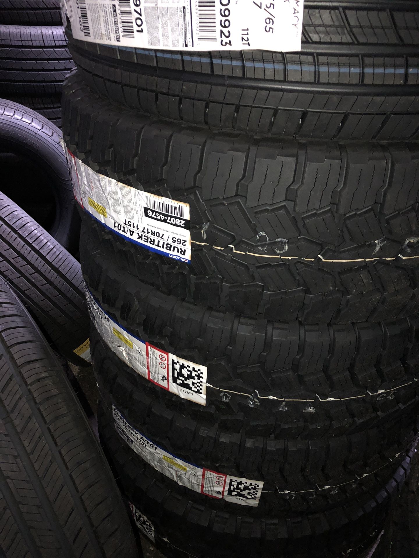 265/70/17 New Falken Rubitrek tires