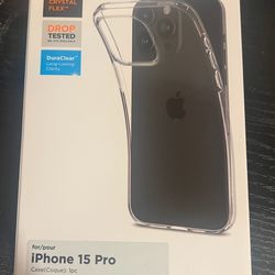 Spigen Crystal Flex DuraClear Case for Apple iPhone 15 Pro - Clear