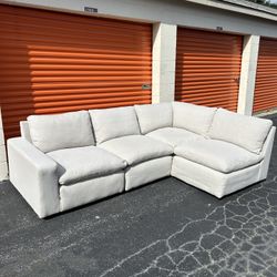 Modern Light Gray Cloud Sectional Sofa - FREE DELIVERY 