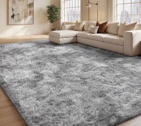 9’ x 12’ grey shaggy rug brand new