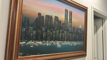 NY Twin Tower Pic Wallframe