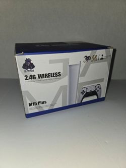 SJGAM M15 Plus Retro Video Giame Console White 4K HDM 2.4G Wireless Controllers