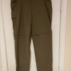 Men’s Marmot Arch Rock Olive Nylon Cargo Hiking Outdoor Performance Pants 34X32