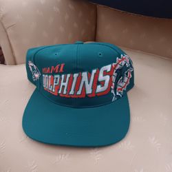Vintage 90s Miami Dolphins Sports Specialties Grid Hat New