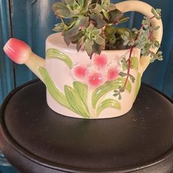 Spring Ceramic Floral Watering Can