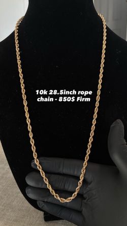 10k Gold 28inch Rope Chain