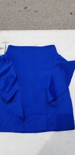 Small Blue Peplum Skirt