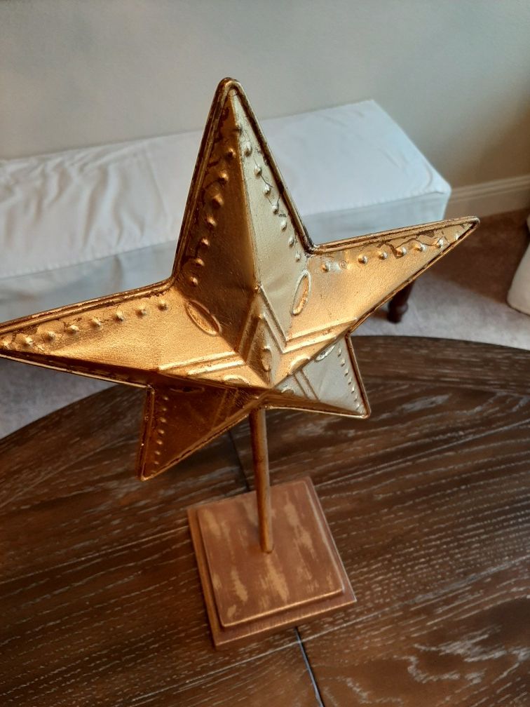 Metal Texas Star on Stand