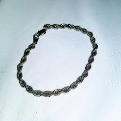 Silver Plated Rope Twist Bracelet