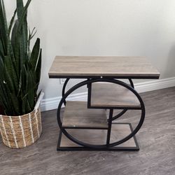 Tribesigns End Table for Living Room, 4-Tier Narrow Side Table with Storage Shelves, Industrial Bedside Table for Bedroom, Wood Small Sofa Side Table 