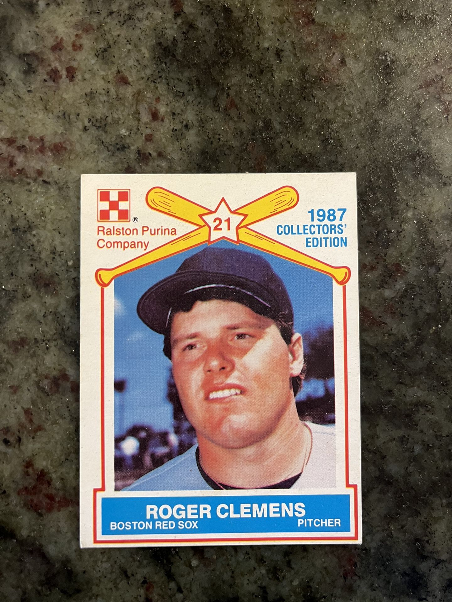 1987 Roger Clemens Boston Red Sox Ralston Purina Collectors’ Edition Card #10/15