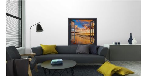 Sunset Ocean View Mural Picture Wall Art
