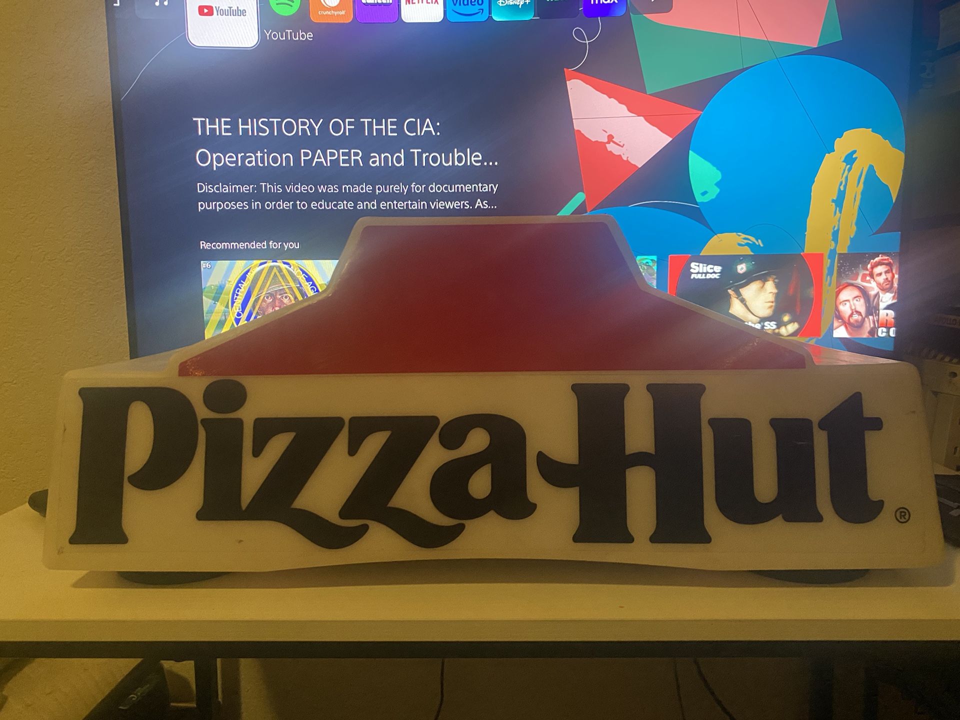 Vintage Pizza Hut Delivery Car Sign (no Cord)