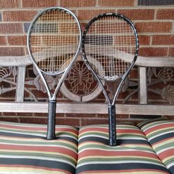 Two Oversize Prince Tennis Rackets & Bag