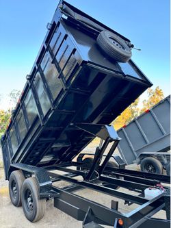 Brand New 14ft Long HEAVY DUTY SCISSOR LIFT Hydraulic Dump Trailer FULLY LOADED 💪🏻