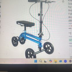 KneeRiver Economy Knee Scooter Steerable Knee Walker For Adults For Foot Surgery, Broken Ankle, Foot Injuries-Foldable Knee Rover Scooter 