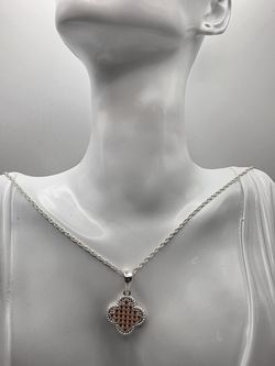 Gargantilla de Plata Taxco 925 – Trébol Van Cleef Naranja Brillante
Plata 925