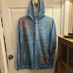 New Sweater long sleeve hoodie button up