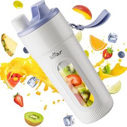 Bear Portable Blender, Updated 10 Blades and USB Rechargeable Cordless Personal Blender, Blender for Shakes and Smoothies with 16oz BPA-Free Travel