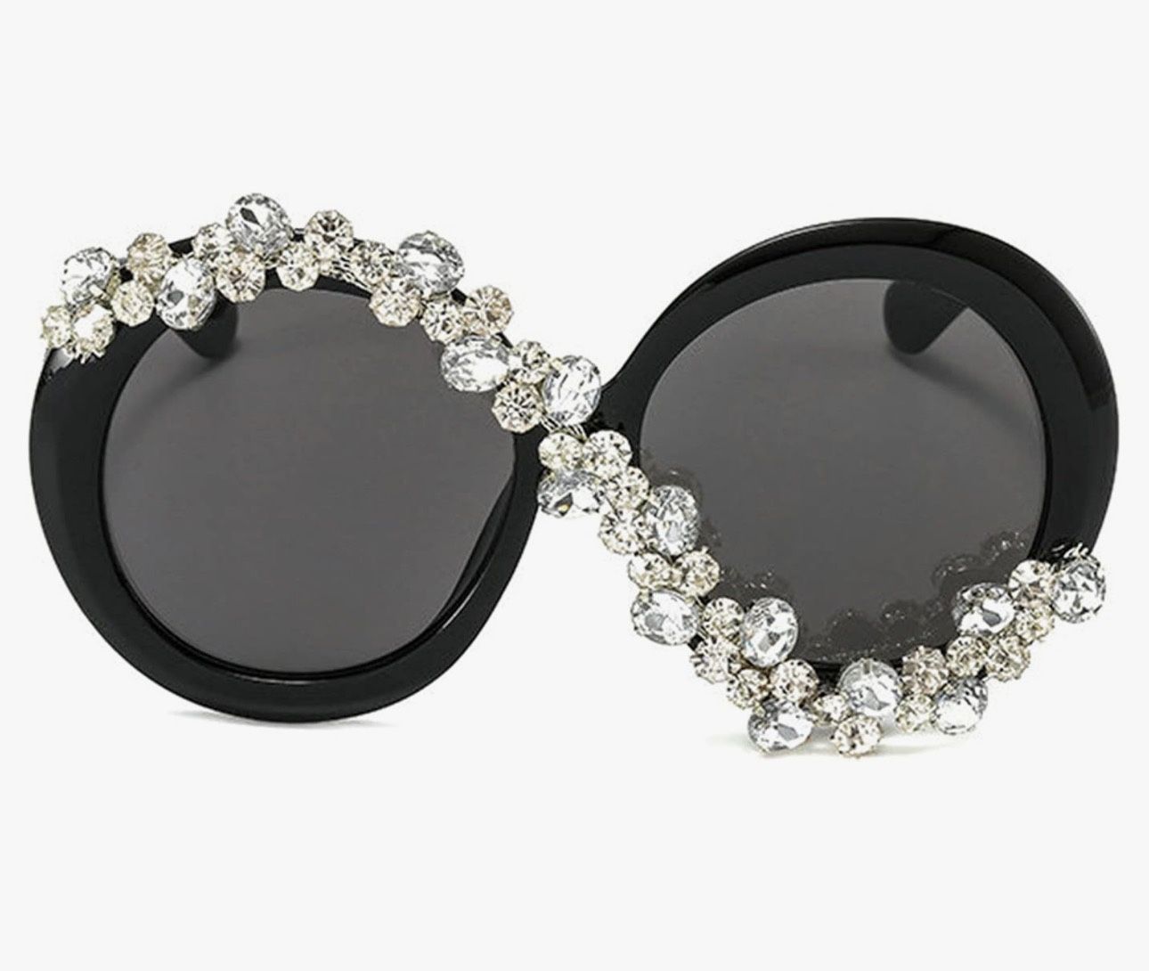 Oversized Round Sunglasses Women Diamond Rhinestone Sunglasses