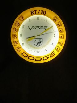 Dodge viper  neon clock