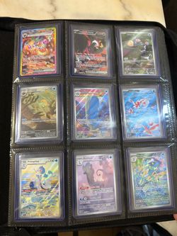 Pokemon Flareon SIR , ALOT OF IR  EX binder full