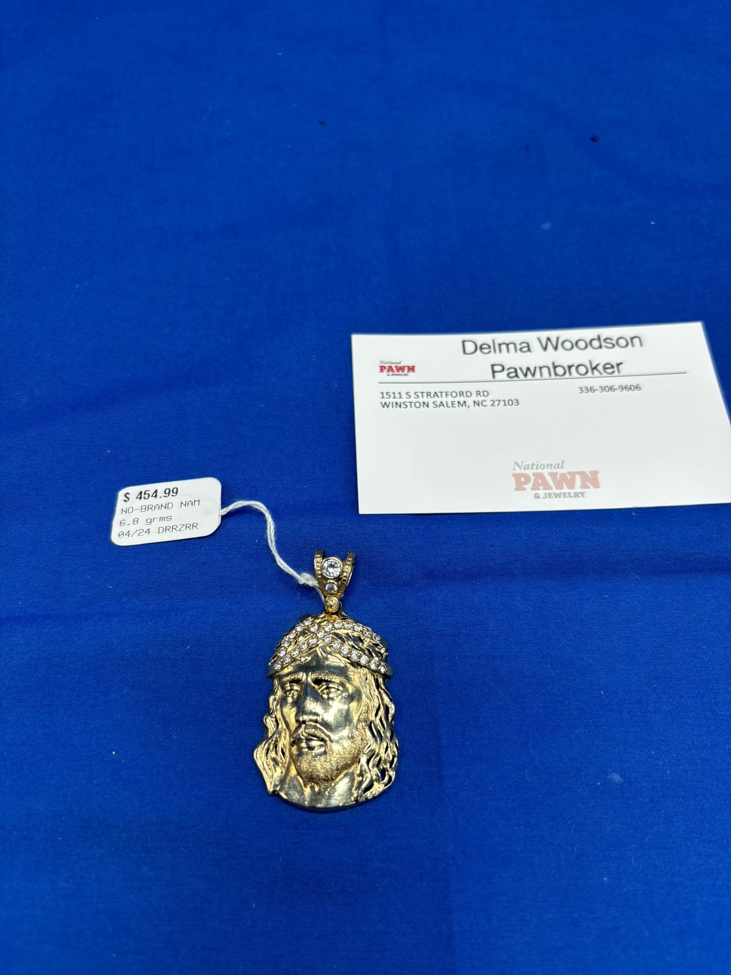 10KT Gold Jesus Face Pendant