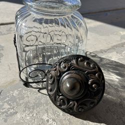 Ribbed Glass With Lid