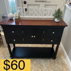 Decor Therapy Taylor 4-Drawer Console Table – Black (SELLING FOR $60)