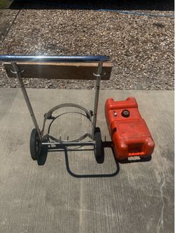 VINTAGE SEAR VACUUM DOLLY / OUTBOARD STAND ON WHEELS CALLS ONLY!