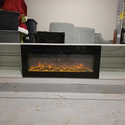 Electric fireplace TV stand