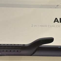 TYMO Airflow Curling Iron for Lasting Curls - Flat Iron Hair Straightener and Curler 2 in 1, Anti-Scald Ionic Curling Wand 1.25 Inch, 360° Cool Air, 5