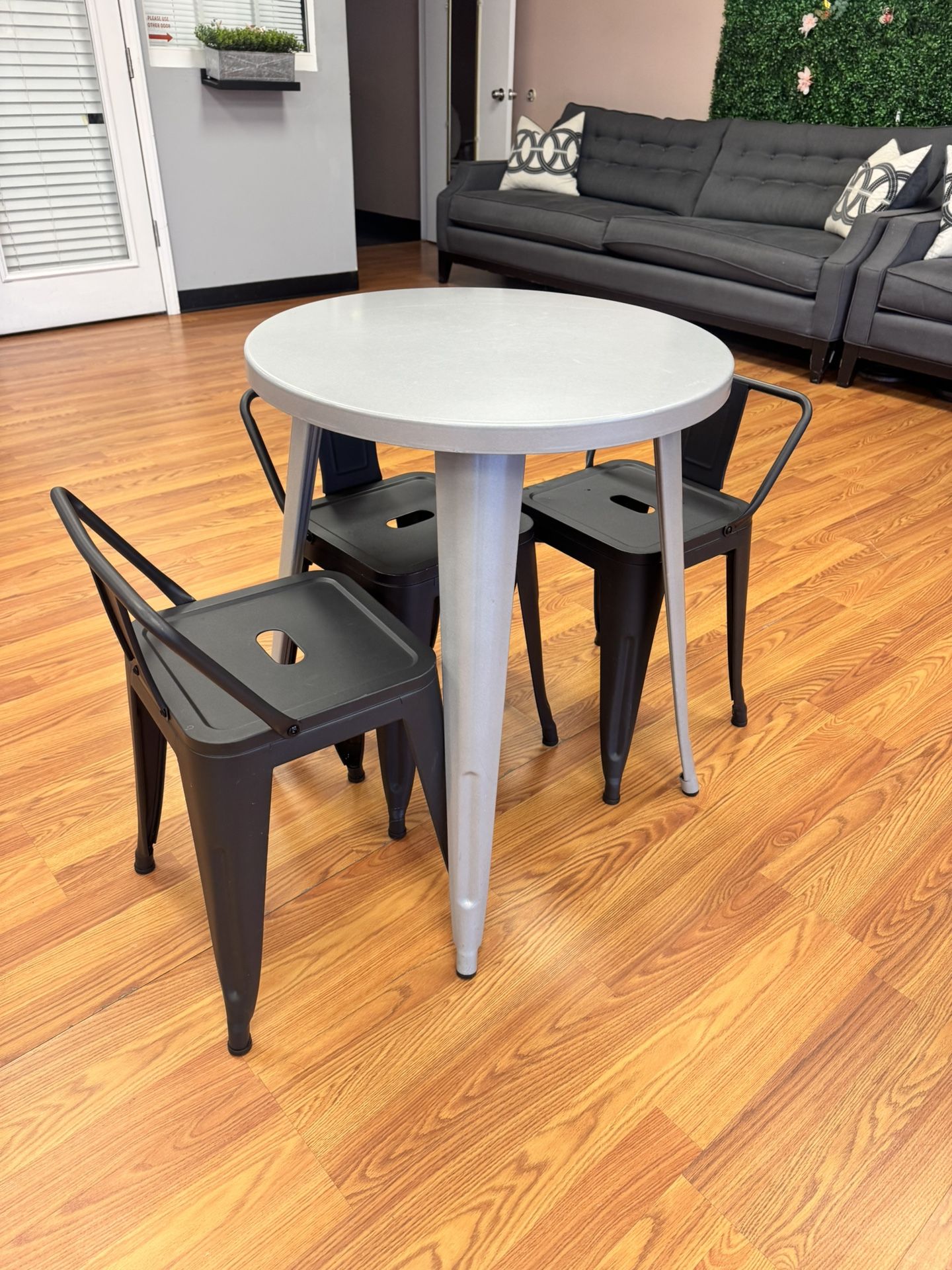 3 Small Metal Cocktail Tables